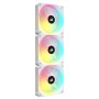 Corsair iCUE LINK QX120 RGB Series, Ventola PWM, Kit 3 Ventole - 120mm, Bianco