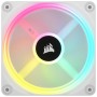 Corsair iCUE LINK QX120 RGB Series, Ventola PWM, Kit 3 Ventole - 120mm, Bianco