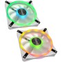 Corsair QL Series QL140 RGB LED, 140mm - Kit 2 Ventole & Lighting Node CORE - White