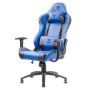 iTek Gaming Chair PLAYCOM PM20 - PVC, Doppio Cuscino - Blu/Nero