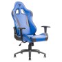 iTek Gaming Chair PLAYCOM PM20 - PVC, Doppio Cuscino - Blu/Nero