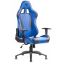 iTek Gaming Chair PLAYCOM PM20 - PVC, Doppio Cuscino - Blu/Nero