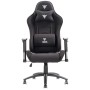 iTek Gaming Chair PLAYCOM FM20 -  Tessuto, Doppio Cuscino - Nero/Nero