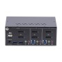 StarTech.com KVM Switch DisplayPort a 2 porte per doppio monitor DP, 4K 60Hz, 2 porte HID USB 2.0, Hub 2 porte USB 5Gbps, Commut