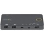 StarTech.com Switch KVM ibrido USB-A + HDMI e USB-C a 2 porte - Monitor singolo HDMI 2.0 4K 60Hz - Switch KVM compatto per deskt