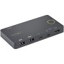 StarTech.com Switch KVM ibrido USB-A + HDMI e USB-C a 2 porte - Monitor singolo HDMI 2.0 4K 60Hz - Switch KVM compatto per deskt
