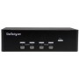 StarTech.com Switch Commutatore a 4 porte - KVM USB 2.0 a doppio VGA con Hub USB a 2 porte e 3,5mm audio