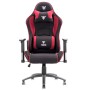 iTek Gaming Chair PLAYCOM FM20 -  Tessuto, Doppio Cuscino - Nero/Rosso