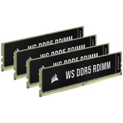 Corsair WS RDIMM ECC DDR5 5600MHz C40, Nero - 64 GB (4x16GB)