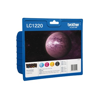 Brother LC-1220VALBP cartuccia d'inchiostro 4 pz Originale Nero, Ciano, Magenta, Giallo