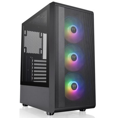 Thermaltake S200 TG ARGB, Vetro Temperato - Nero