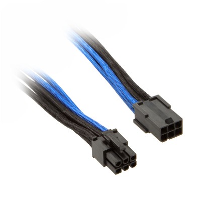 Silverstone Prolunga 6-Pin 250mm - Blu/Nero