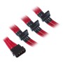 Silverstone Adattatore da Molex a 4x SATA 30 cm - sleeved Rosso