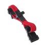 Silverstone Adattatore da Molex a 4x SATA 30 cm - sleeved Rosso