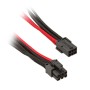 Silverstone Prolunga 6-Pin 250mm - Rosso/Nero