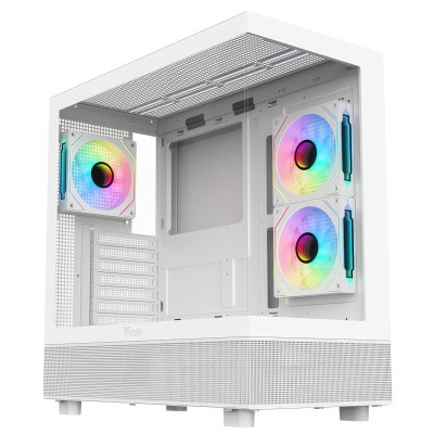 iTek Case Showbui 42W, Middle-Tower, Vetro Temperato - Bianco