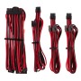 Corsair Premium Sleeved DC Cable Kit Starter, Type 4 (Generation 4) - Rosso/Nero