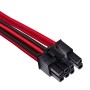 Corsair Premium Sleeved DC Cable Kit Starter, Type 4 (Generation 4) - Rosso/Nero