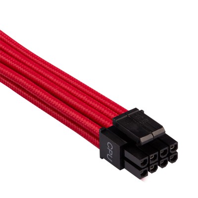 Corsair Premium Sleeved EPS12V CPU cable, Type 4 (Generation 4) - Rosso