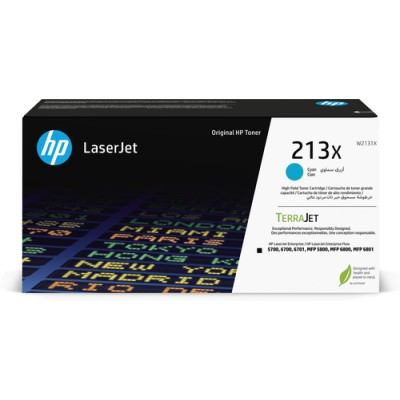 HP Cartuccia toner originale ciano ad alta capacità LaserJet 213X