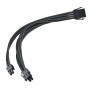 Silverstone Prolunga 1 x 8 pin (6+2) PCIe , 300mm - Sleeved Nero