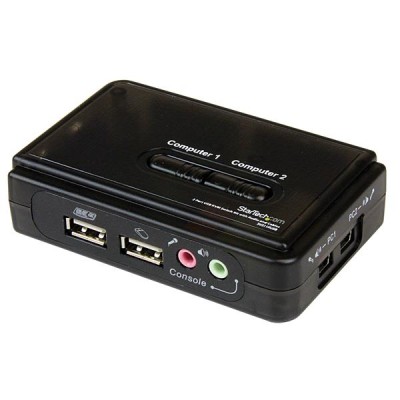 StarTech.com Switch KVM a 2 porte VGA USB con audio e cavi - Commutatore VGA USB a doppia porta