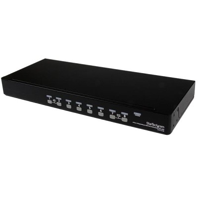 StarTech.com Switch KVM USB PS/2 a 8 porte montabile a rack 1U, con OSD