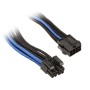 Silverstone Prolunga / Adattatore EPS-8pin - EPS/ATX-4+4pin, 300mm - Blu/Nero