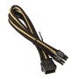 Silverstone Prolunga / Adattatore EPS-8pin - EPS/ATX-4+4pin, 300mm - Oro/Nero