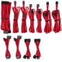 Corsair Premium Sleeved DC Cable Pro Kit, Type 4 (Generation 4) - Rosso