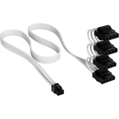 Corsair Professional Individually Sleeved Peripheral Power (Molex) Type 5 (Gen.5) - Bianco