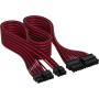 Corsair Premium Sleeved DC Cable Kit Starter, Type 5 (Generation 5) - Rosso/Nero