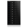 Icy Box IB-3810U3 Box 10-bay SINGLE con USB 3.0 / eSATA - Nero