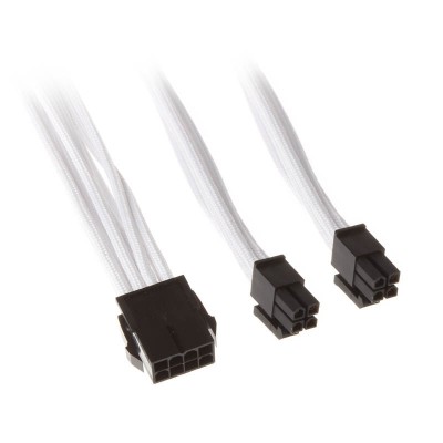 Silverstone Prolunga / Adattatore EPS-8pin - EPS/ATX-4+4pin, 300mm - Bianco