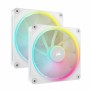 Corsair iCUE LINK LX140 RGB, Ventola PWM, Dual Fan Kit, Bianco - 140mm