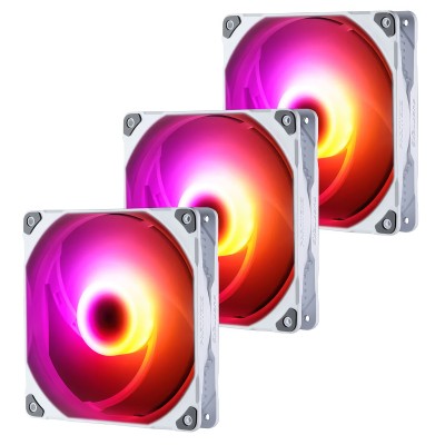 PHANTEKS M25 PWM D-RGB Ventola - 140mm, Bianco - 3 Pack