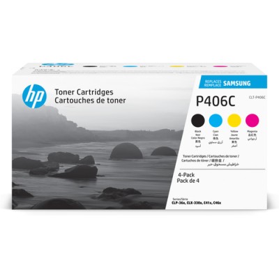 Samsung Confezione da 4 cartucce toner nero/ciano/magenta/giallo originali CLT-P406C