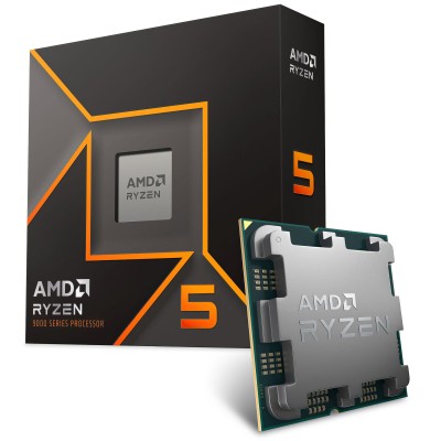 AMD Ryzen 5 9600X CPU, 5.4 GHz, AM5 (Zen 5) - Boxato, senza Cooler