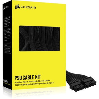 Corsair Premium Sleeved DC Cable Kit Starter, Type 5 (Generation 5) - Nero