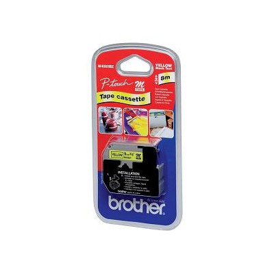 Brother M-K621B nastro per etichettatrice Nero su giallo