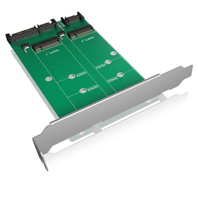 Icy Box IB-CVB512-S Convertitore 2x SATA / 2x M.2 SATA SSD su slot PCI