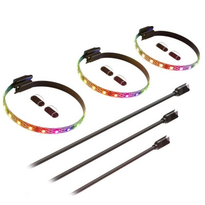 HYTE LS10 qRGB Light Strips, Kit 3 pezzi - 330 mm