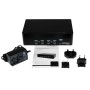 StarTech.com Switch KVM Dual DVI USB 4 porte con audio e hub USB 2.0