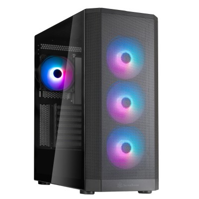 Silverstone FARA 514X, ARGB, Tempered Glass  - Nero