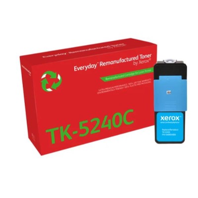 Everyday Remanufactured Toner Cyan replaces Kyocera TK-5240C