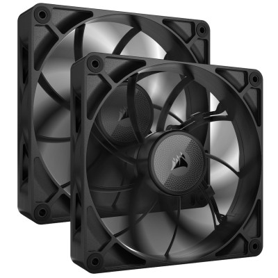 Corsair iCUE LINK RX140 MAX, Ventola PWM - 140mm Thick Fan, Dual Fan Kit - Nero