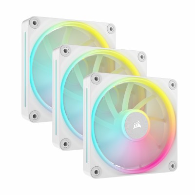 Corsair iCUE LINK LX120-R RGB, Ventole PWM Reverse, Triple Fan Kit, Bianca - 120mm