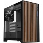 iTek Case WOODY, Vetro Temperato - Nero/Legno