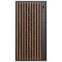 iTek Case WOODY, Vetro Temperato - Nero/Legno