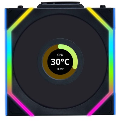 Lian Li UNI FAN SL Wireless LCD ARGB PWM 120 mm - Nero